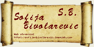 Sofija Bivolarević vizit kartica